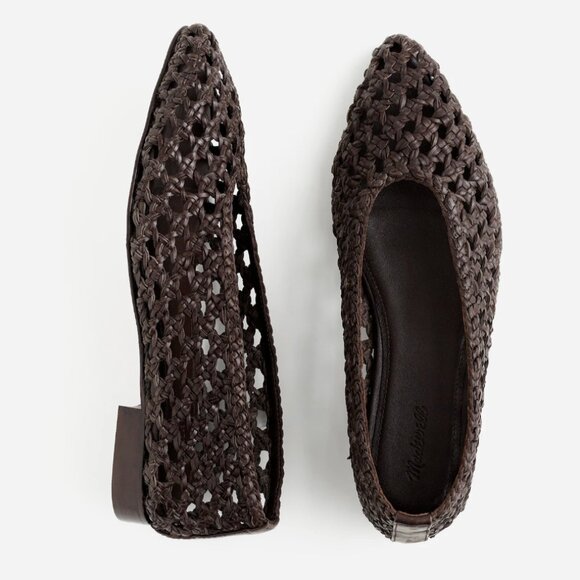Madewell Ruth Ballet Flat in Woven Leather - Picture 1 of 5